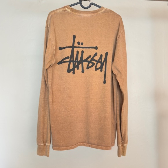 Stussy Pigment-dyed Long Sleeve Men's Tee - Picture 6 of 9